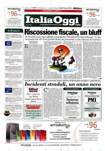 Italia oggi : quotidiano di economia finanza e politica